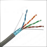 Câble Ethernet SFTP Cat5e PVC à Double Blindage, Cuivre Nu OFC, Bobine en Spirale, 8 Conducteurs, Paire Torsadée 4P, 24AWG, Flexible LAN