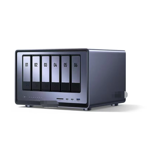 NASync DXP6800 Plus, Serveur de Stockage Réseau 6 Baies 10 Gbe SFP+ I3 DDR5 196 To, Conception 6 Baies pour SOHO, Prend en Charge jusqu'à 196 To de Stockage dans un seul appareil - Product Image 1