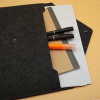 Carpeta de sobre A4/A5 multifunción con logotipo personalizado funda de archivo de fieltro funda de almacenamiento bolsa de documentos con correa/botón carpeta de archivos de fieltro