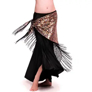 Танец живота Племенные блестки с кисточками треугольный цельный набедренный шарф юбки костюмы для женщин