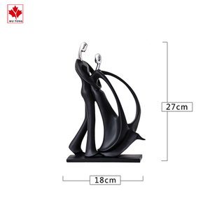 Statue di Coppia di <span class=keywords><strong>Ballerini</strong></span> in Resina Ecologica Fatte a Mano 27cm per Decorazione Casa - Product Image 2