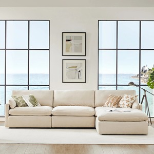 Divano Moderno <span class=keywords><strong>2026</strong></span> in Tessuto Leggero ed Ecologico, Arredamento Personalizzato OEM ODM a Forma di <span class=keywords><strong>L</strong></span> - Product Image 1