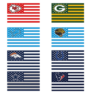 Drapeau Américain Personnalisé en Gros, Motif Rayures, 32 Équipes, <span class=keywords><strong>Detroit</strong></span> Lions, 90*150cm, Pour Fêtes et Événements Intérieurs/Extérieurs - Product Image 4