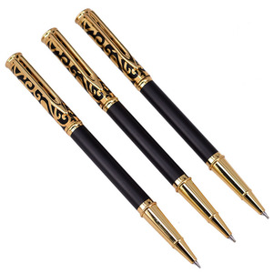 Stylo Gel Métallique de Luxe Noir Aigle Doré pour Entreprises, Personnalisable avec Logo Imprimé, Idéal pour Cadeau d'Affaires en Gros - Product Image 3
