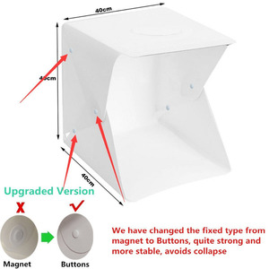 Mini Folding Photography <b>Light</b> Box 40cm Plastic <b>LED</b> Shooting Tent For Product Photography <b>Plug</b> Powered - Product Image 4