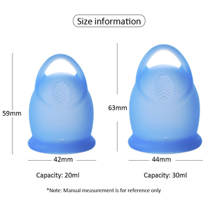 <span class=keywords><strong>Copa</strong></span> <span class=keywords><strong>Menstrual</strong></span> Vaginal de Silicona Médica 100% Reutilizable para Mujeres, Juego de Copas Menstruales de Silicona de Grado Médico con Etiqueta Privada - Product Image 2
