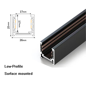 Nhôm thấp hồ sơ mỏng 1m 2m 3m bề mặt nhúng lõm gắn màu đen trắng 4 dây DC48V đường ray - Product Image 3