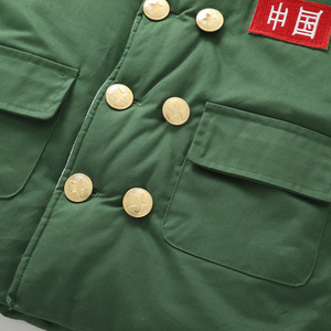 Ensemble de 4 pièces pour garçons, tenue d'hiver chaude, vert armée, style chinois, <span class=keywords><strong>manteau</strong></span> matelassé épais, ensemble de vêtements décontractés chauds et complets - Product Image 2