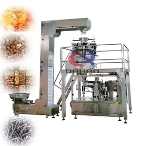 Multi Head Weigher Dried Small Fish Grain Nuts Corn Chips Coffee Pods Filling Packing Machine