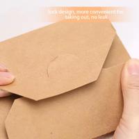 Boîte à emporter en papier kraft biodégradable, résistante, en papier kraft brun, pour salade, déjeuner