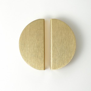 Semi Circular Brushed <b>Gold</b> Aluminum Alloy <b>Cabinet</b> Handle 100mm Minimalist Design Durable For Bathroom - Product Image 3