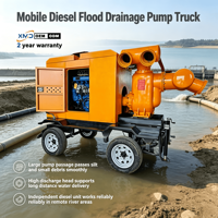 Camion-pompe à eau mobile à grand débit, pompe de drainage diesel pour le transfert d'eau longue distance et le pompage de barrages fluviaux
