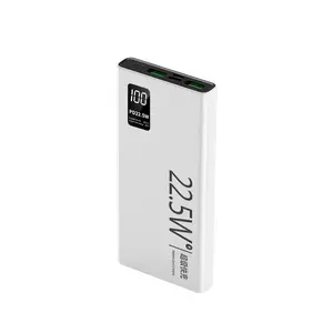 Newest PD22.5W Fast Charger Mobile Power Bank 10000mAh OEM Power Bank Digital Screen Super Fast Charge Power Bank