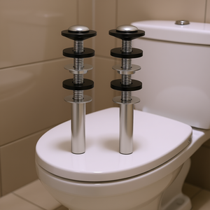 Kit de 2 tornillos universales de alta resistencia para asiento de inodoro con tuercas de seguridad, accesorios para baño - Product Image 2