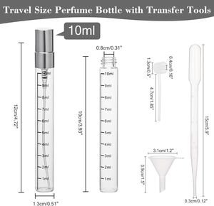 Factory Newest Clear Glass Cylinder Pocket <b>Perfume</b> Refill <b>Spray</b> <b>Bottle</b> Customizable <b>Spray</b> Cap Screen Printing Skin Care Serum - Product Image 2