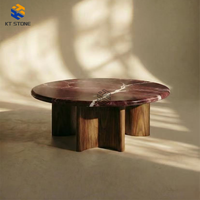 Table basse rectangulaire en marbre minimaliste moderne KT STONE pour salon, table d'appoint de canapé, meubles en marbre