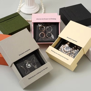 Boîte de rangement pour bijoux pour femmes, motif carré, pour emballage de bagues et de parures, vente en gros OEM - Product Image 3