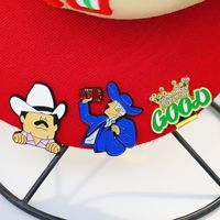Épinglette en émail plaqué avec logo personnalisé et impression sérigraphique, motif livre mexicain, en gros pour chapeaux