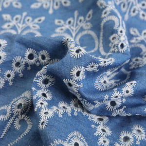 Tissu de robe en denim Imitation floral pour femmes et enfants, 65% C, 35% P - Product Image 2