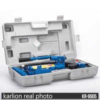 KARLION 4T Kit de réparation pour atelier automobile professionnel Crics de voiture hydrauliques séparés haute pression portables Matériau en acier