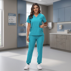2026 Hot Sale Soft Polyester Hospital Nurse <b>Scrub</b> <b>Set</b> with Needle Detection Seamless Fusing for Unisex Nursing <b>Scrub</b> Uniforms - Product Image 3