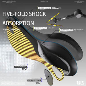 Rave Reviews Plantilla de placa de fibra de carbono dorada Soporte de arco Mayor resistencia Dureza Elasticidad Almohadilla de zapato <span class=keywords><strong>para</strong></span> deportes de alta intensidad - Product Image 3