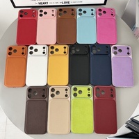 Étui de téléphone en cuir Senyork aux couleurs simples pour iPhone 13 Pro Max 14 15 16 17 Air, coque de protection arrière pour mobile