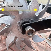 Nouvel outil de désherbage à roues, motoculteur manuel en acier au manganèse pour ameublir la terre, facile à utiliser