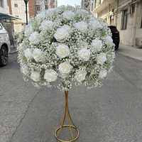 Boule de fleurs de gypsophile de 80 cm pour la décoration de scène de mariage, fleur artificielle, centre de table, décoration de mariage