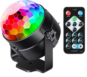 Bola de discoteca activada por control remoto, luz estroboscópica para Navidad, cumpleaños, karaoke y otras fiestas y decoraciones - Product Image 1