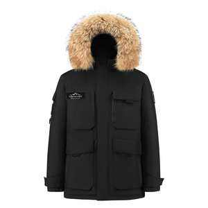Chaqueta de Plumón para Hombre, Estilo <span class=keywords><strong>Canadiense</strong></span>, 80% Plumón, con Capucha, Tela de Terciopelo, Gruesa, Cálida, Antiarrugas, Unisex, para Parejas - Product Image 5