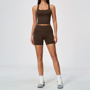 Set Yoga Senza Cuciture Joyyoung, <span class=keywords><strong>Aderente</strong></span> a Vita Alta con Controllo Pancia, <span class=keywords><strong>Abbigliamento</strong></span> Sportivo da Esterno Traspirante ad Asciugatura Rapida - Product Image 5