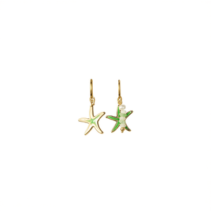 Starfish Drop <b>Earrings</b> Gold Plated Stainless Steel Sustainable Resistant Fashion Jewelry - Product Image 2
