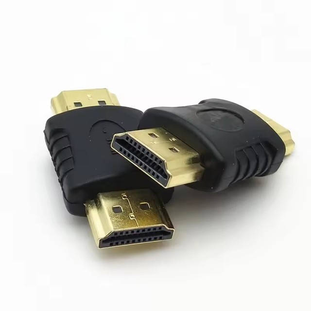 Gold-plated plug HDMI male-to-male straight-through adapter, 19+1 HDMI 1080P adapter