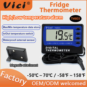 Termómetro de nevera TM803, alarma de alta/baja temperatura para entrada/salida - Product Image 2