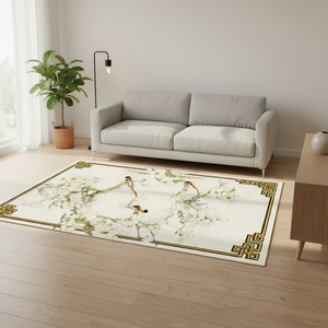 Tapis 3D imprimés en polyester épais antidérapants, tapis de zone personnalisés en velours cristal lavables à poils ras pour salon, chambre et baies vitrées - Product Image 4