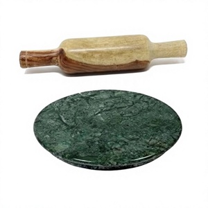Tabla para chapati de mármol y madera, diseño moderno, forma redonda, del mejor exportador de la India. - Product Image 1