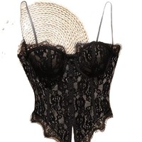 Nouveau Corset en Dentelle à Baleines, Design Dos Lacé Sexy, Débardeur, Soutien-gorge sans Bretelles à Fermeture Éclair au Dos, Crop Top Bralette, Camisole Ajustée Tendance