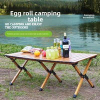 Table pliante rectangulaire pour camping en plein air, en acier au carbone, portable, pour patio/jardin/terrasse, chaises de pique-nique, accessoires de balcon