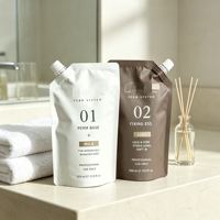 Pochettes souples à bec verseur 50ml 100ml, sacs de recharge cosmétiques pour savon liquide, pochettes souples à bec verseur mat à fond plat