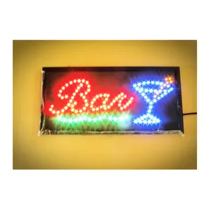 Led灯信，咖啡披萨爱酒吧字led标志，led定制酒吧标志