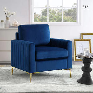 Poltrona moderna imbottita singola poltrona accento sedia per soggiorno sedie - Product Image 1