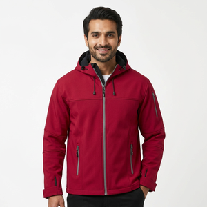 OEM Men's Softshell <b>Jacket</b> Custom Logo Waterproof Windbreaker <b>with</b> <b>Fleece</b> <b>Lining</b> Polyester Outdoor Windproof <b>Jacket</b> - Product Image 1