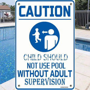 Panneaux de sécurité vitaux pour piscines, rappels de surveillance des enfants pour les piscines, les parcs aquatiques, les centres de villégiature et les arrière-cours résidentielles - Product Image 3