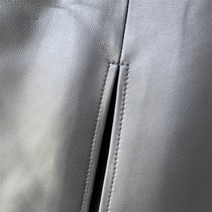Fashion Autumn Streetwear High Waist Slit Real Sheepskin Pencil Long Style Wrap Breathable <strong>Black</strong> Genuine <strong>Leather</strong> <strong>Skirt</strong> Women - Product Image 6