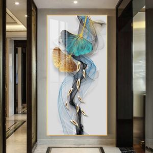 Cuadro Abstracto de Paisaje en Oferta, Arte de Pared para Sala de Estar, Retrato, Decoración del Hogar, Pintura 3D de Peces en Cristal y Porcelana, Personalizable - Product Image 4