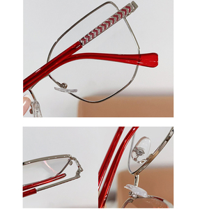 Vente en gros de lunettes photochromiques en métal à monture œil de chat personnalisable tendance mode pour hommes et femmes anti-lumière bleue - Product Image 4