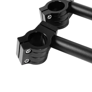 Manubrio da Moto Nero Regolabile CNC 32 33 35 36 37 39 41 45 48 50 51 MM Clip-on per Forcella <span class=keywords><strong>Cafe</strong></span> <span class=keywords><strong>Racer</strong></span> - Product Image 4