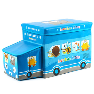 Bunter Stoff Faltbarer Kinder-Tiermotiv-Aufbewahrungshocker für das Schlafzimmer - Product Image 6