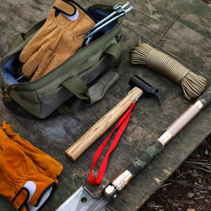 Marteau de tente coréen pour camping en plein air, tête en cuivre, manche en bois, outil de sécurité multifonctionnel pour piquets de sol - Product Image 2